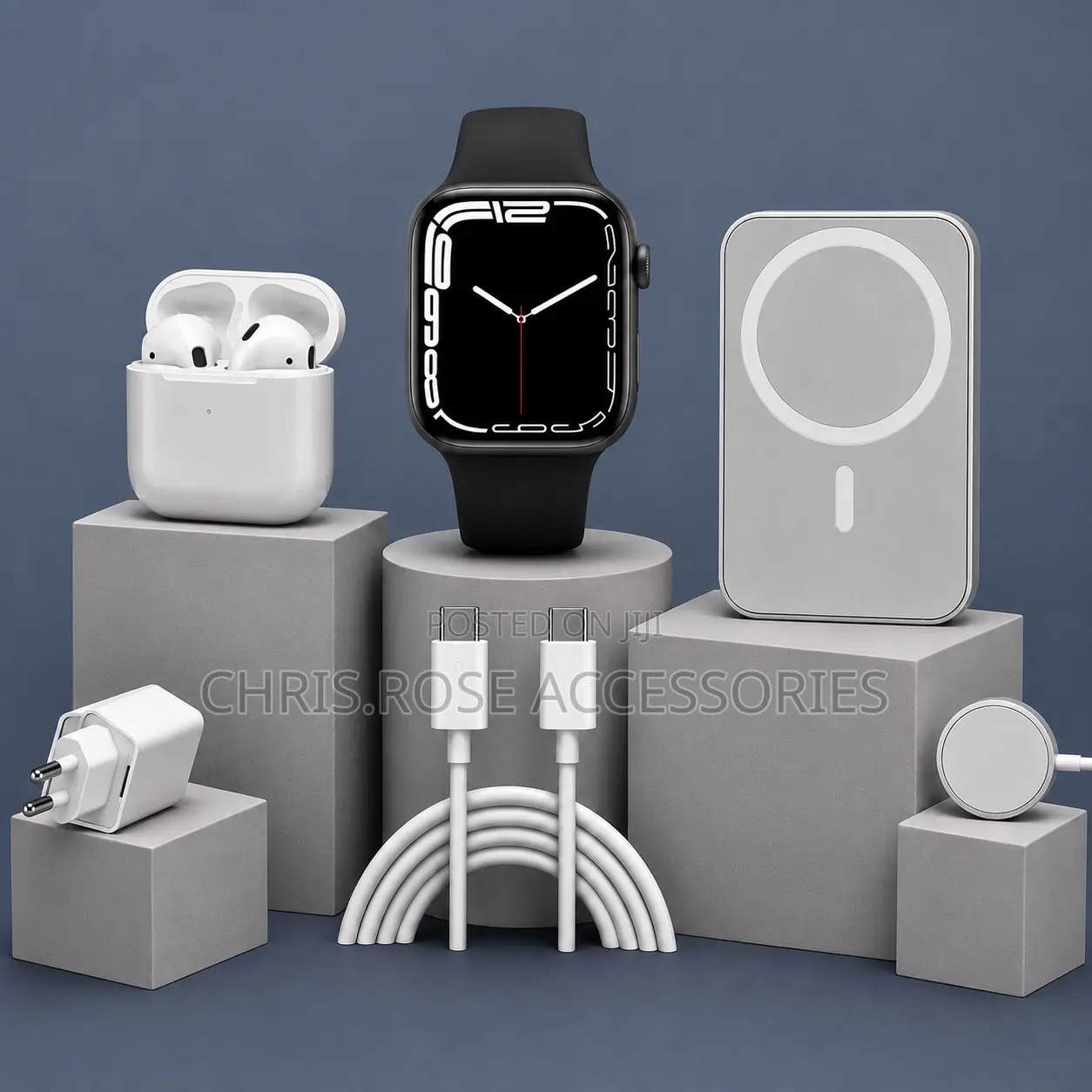 Smart Watch Ultra Gift Set With Wireless Earbuds Magnetic Charger