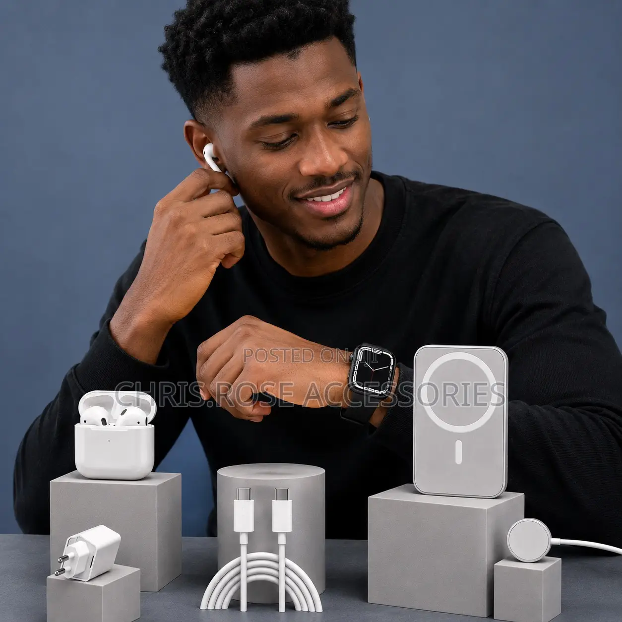 Smart Watch Ultra Gift Set With Wireless Earbuds Magnetic Charger