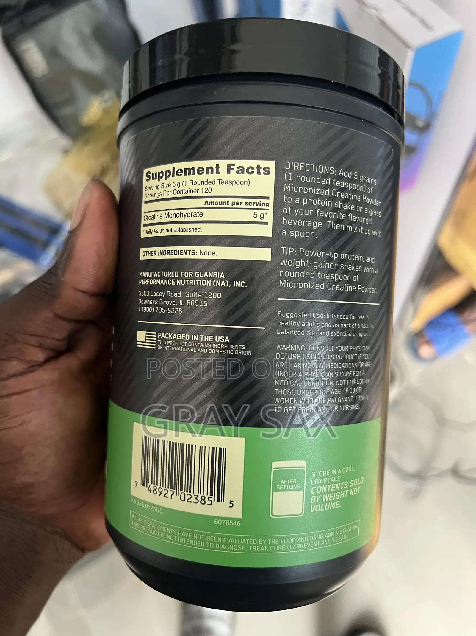 Optimum Nutrition Micronized Creatine Powder 100% Creatine Monohydrate