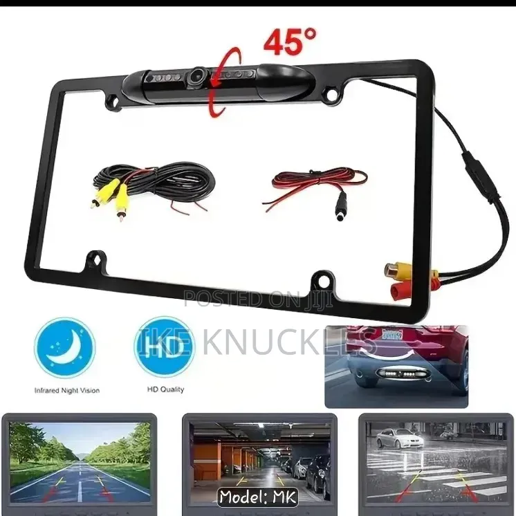 Car Number Plate Holder With Reverse/Rear View Camera US Type