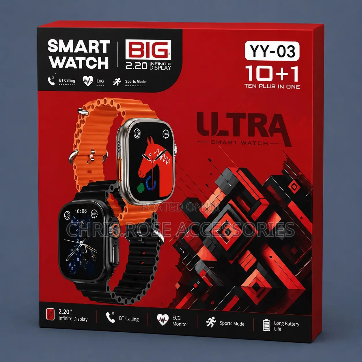 Ultra Smart Watch 10-in-1 Gift Set