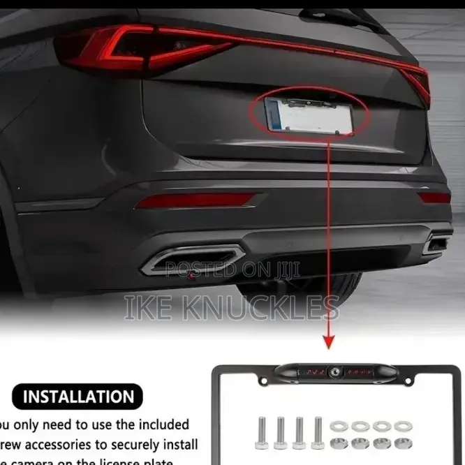 Car Number Plate Holder With Reverse/Rear View Camera US Type