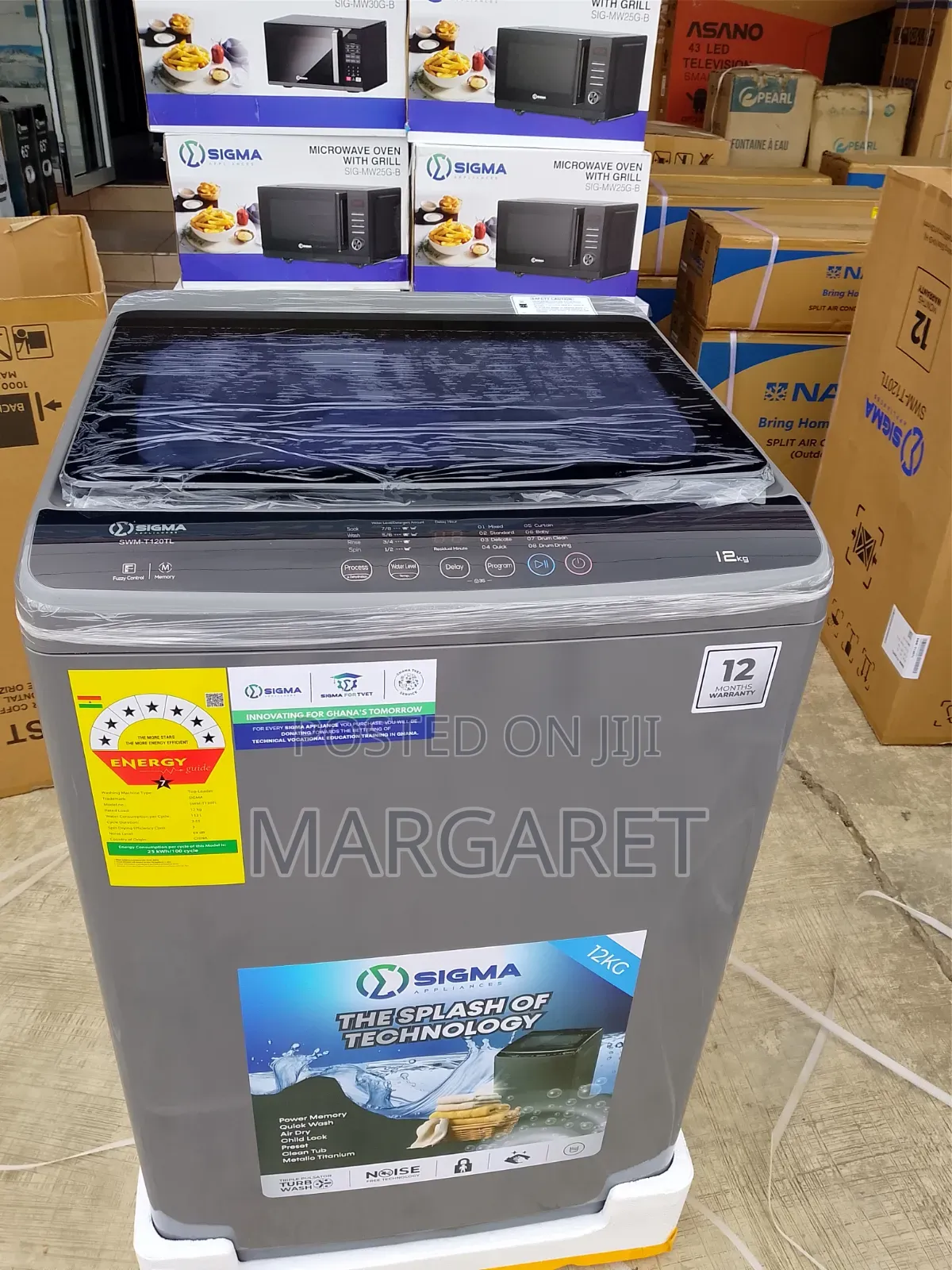 Sigma 12kg Top Load Fully Automatic Washing Machine