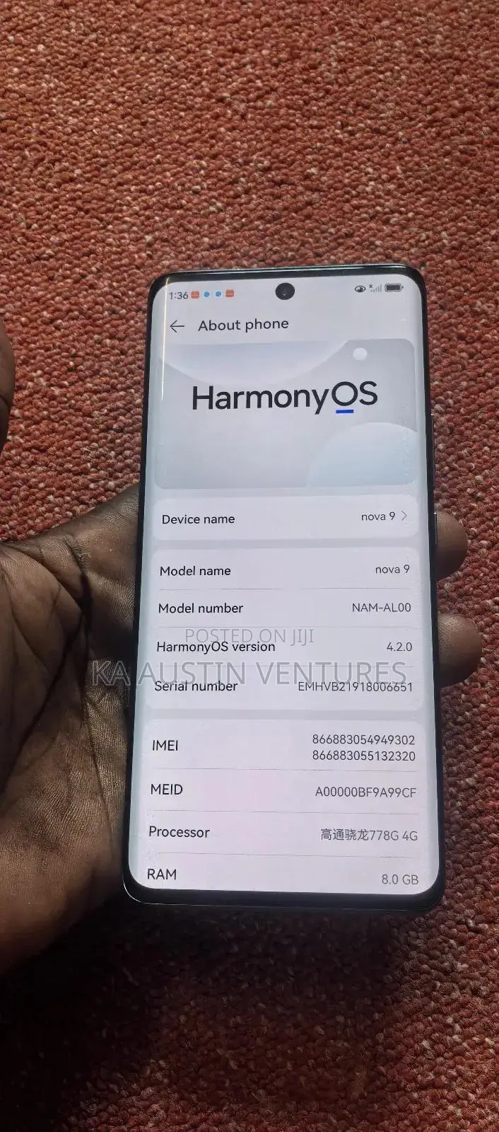 Huawei Nova 9 128 GB Black