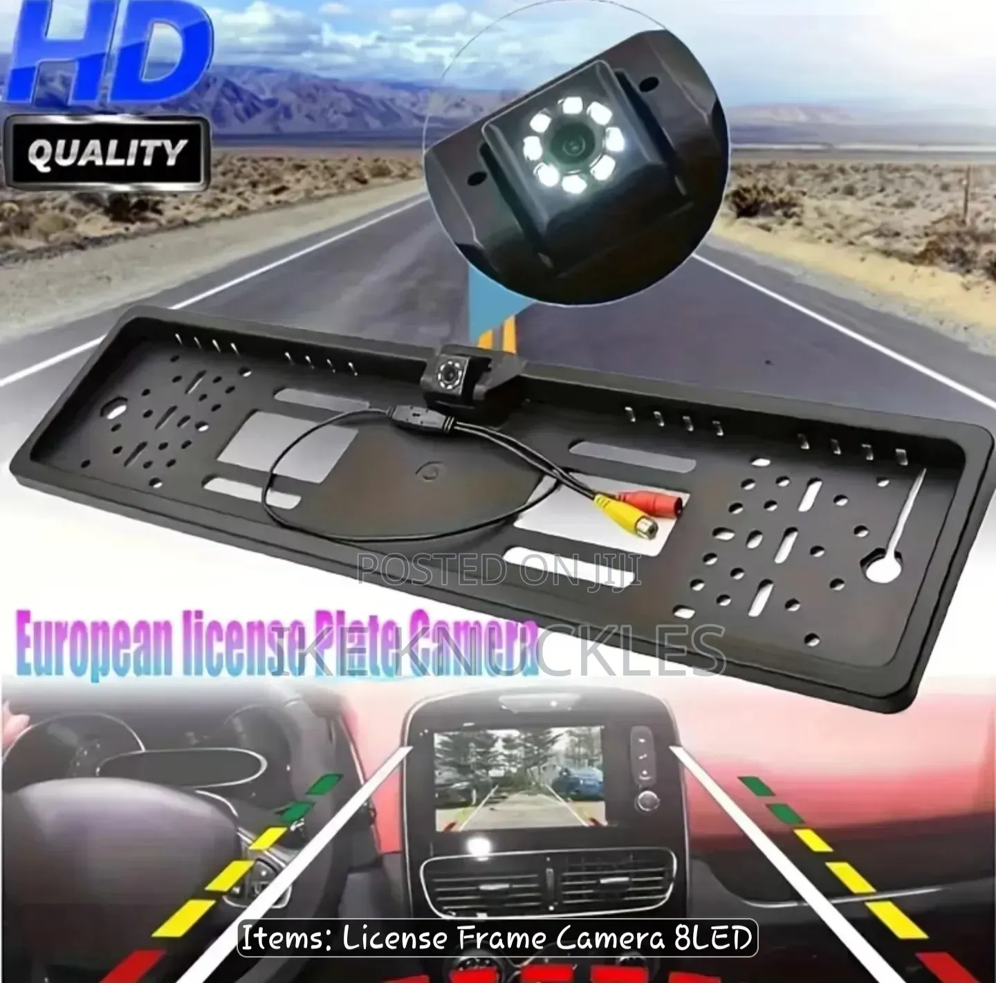 Car Number Plate Holder With Reverse Camera European/Uk Type