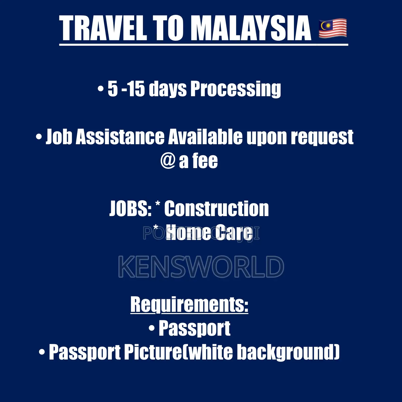 Travel to Malaysia