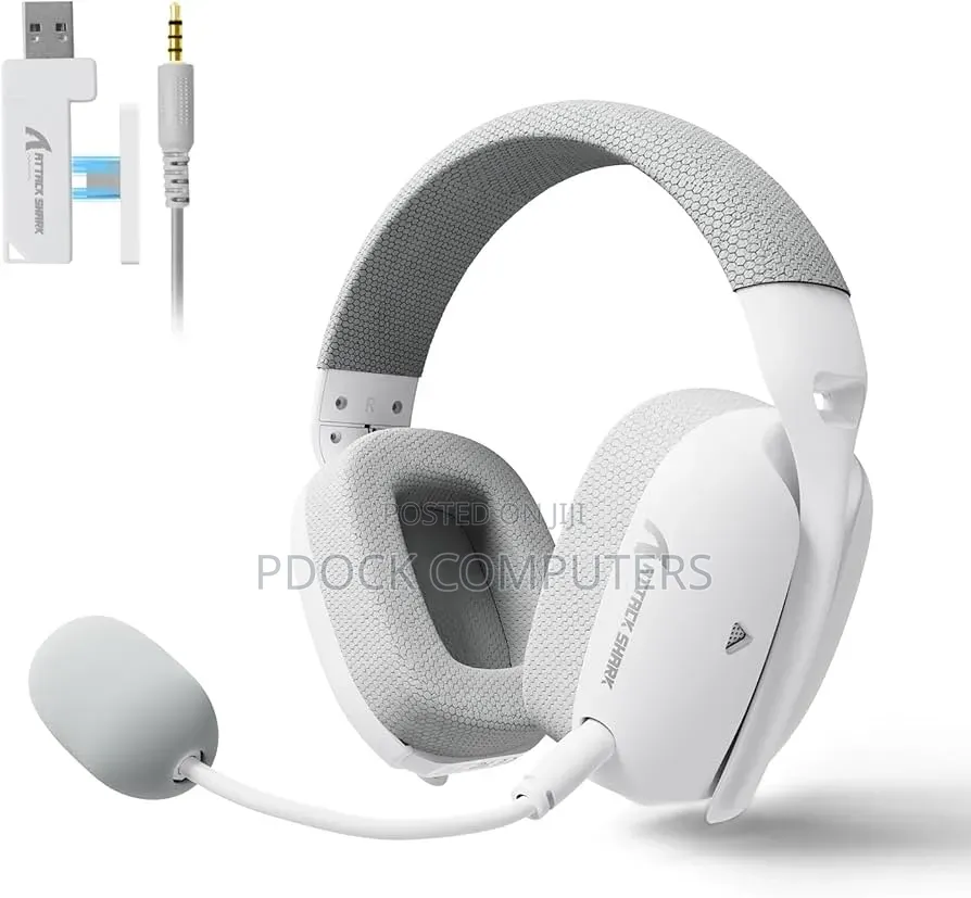 Attack Shark L80 Pro Tri-Mode Gaming Headset (Black White)