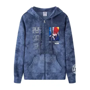 Original My Hero Academia "Shoto Todoroki" Tie-Dye Zip Hoodie