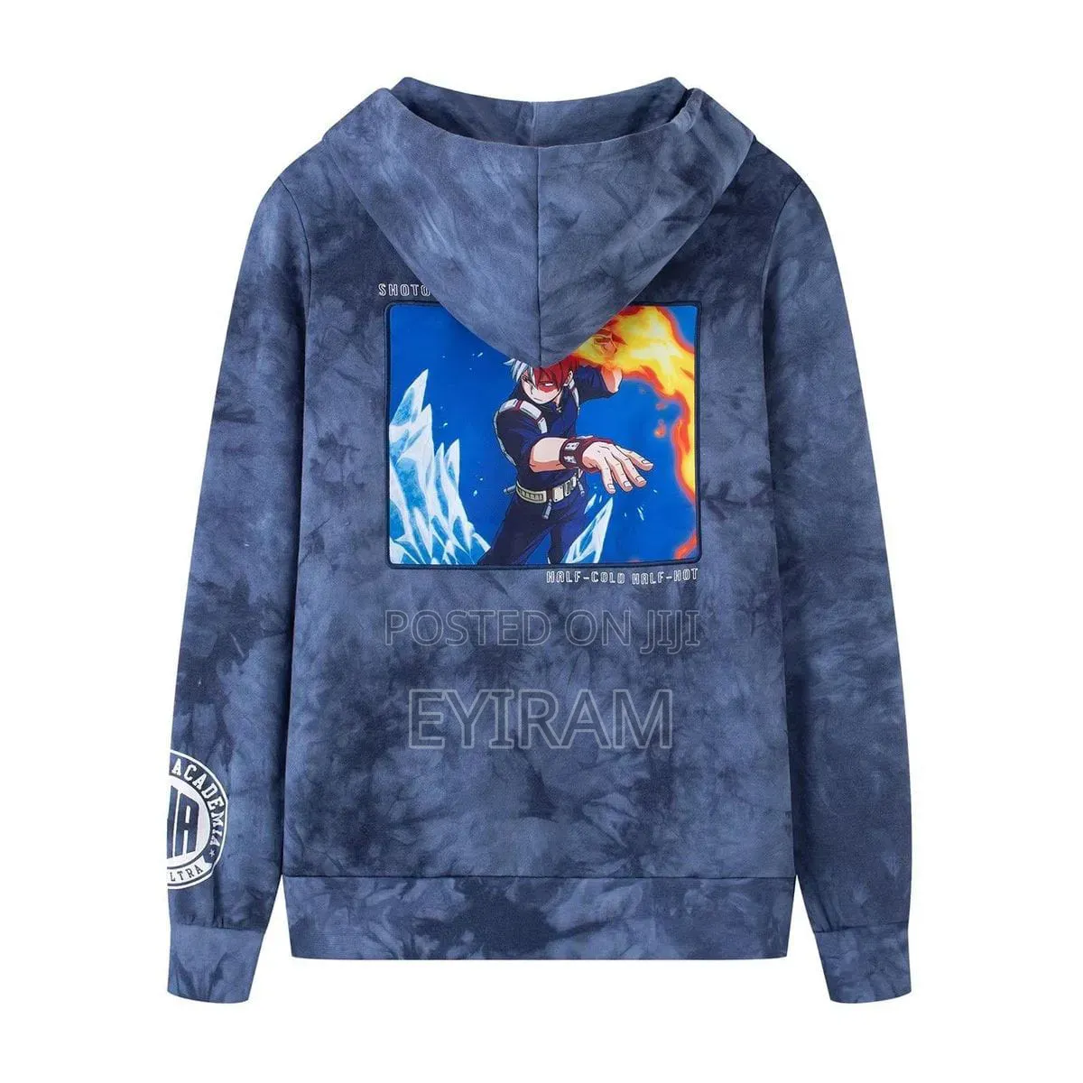 Original My Hero Academia "Shoto Todoroki" Tie-Dye Zip Hoodie