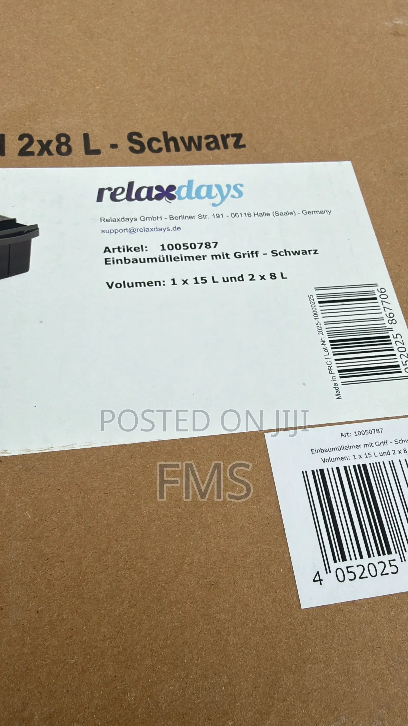 Relaxdays Built-in Kitchen Recycling Bin (31L)