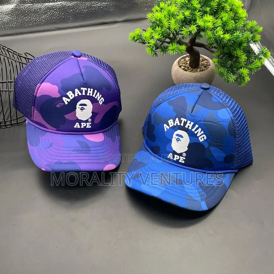 A Bathing Ape Color Camo College Mesh Cap