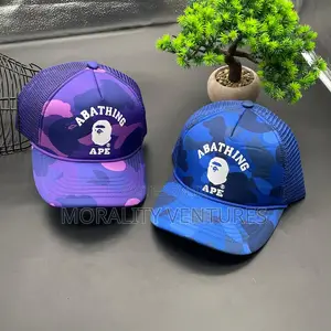 A Bathing Ape Color Camo College Mesh Cap