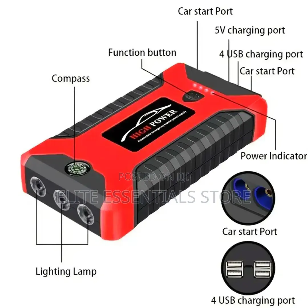 High Quality Car Jump Starter Tyre Inflator With Power Bank