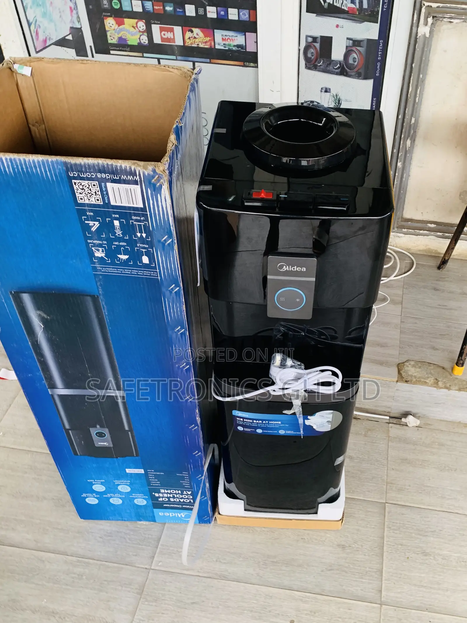 Ultra Quality Midea Water Dispenser 16 Liters 3 Tabs Cabinet Black