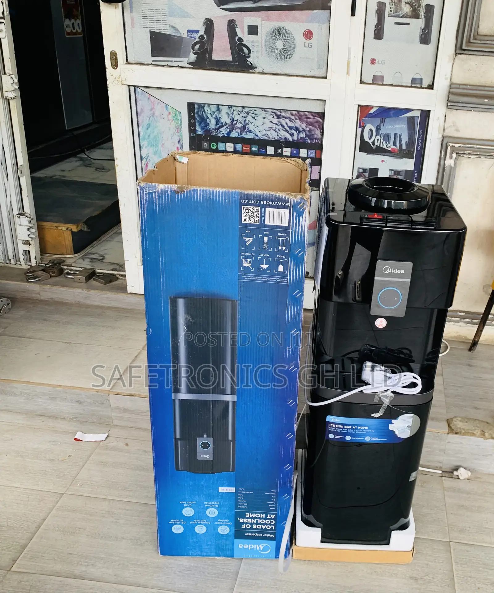 Original Sleek Midea Water Dispenser 16 Liters 3 Tabs Cabinet Black