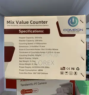 Compon Mix Value Counter Money Counter With UV, MG, MT, IR, 3D,