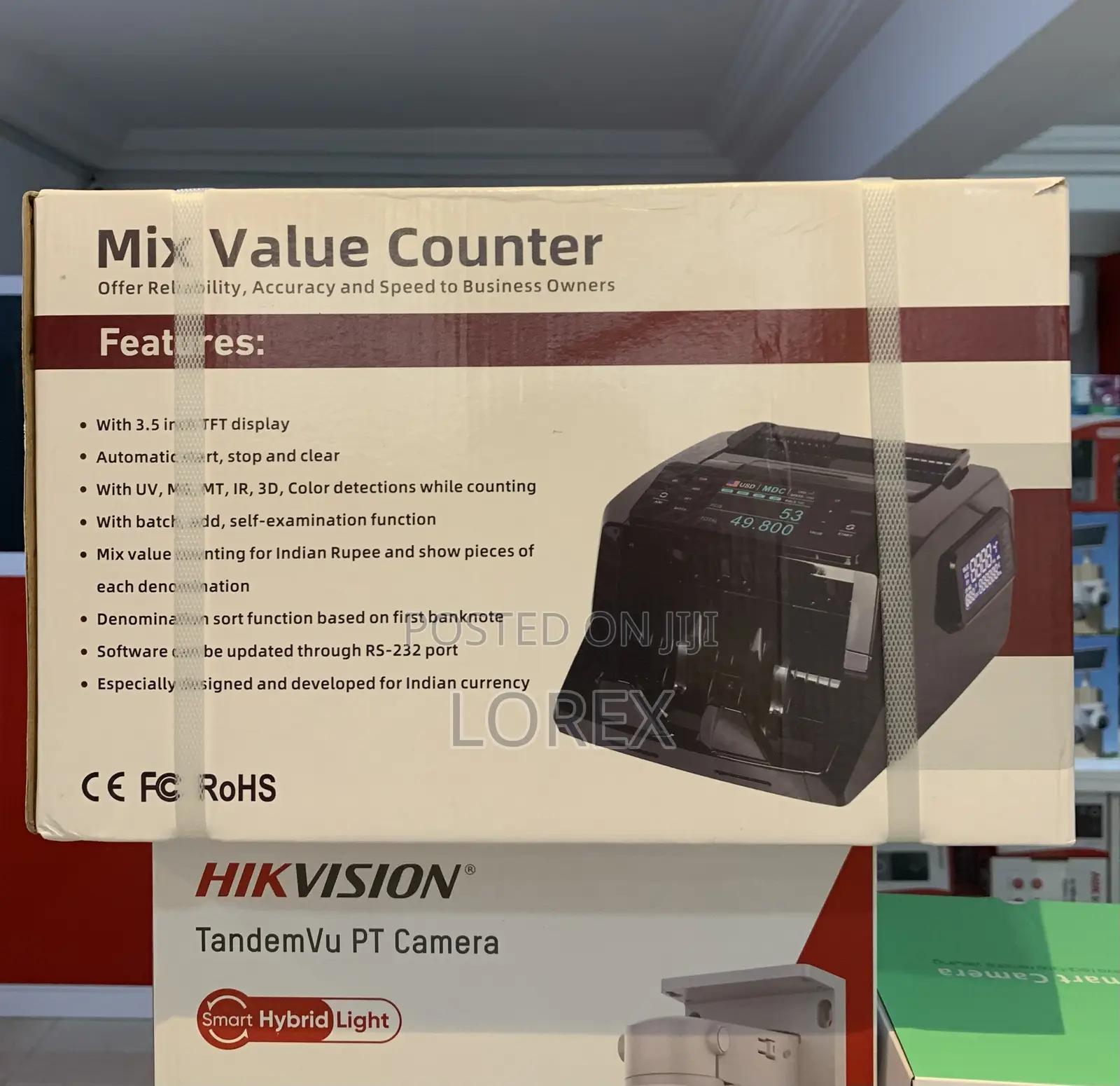 Compon Mix Value Counter Money Counter With UV, MG, MT, IR, 3D,