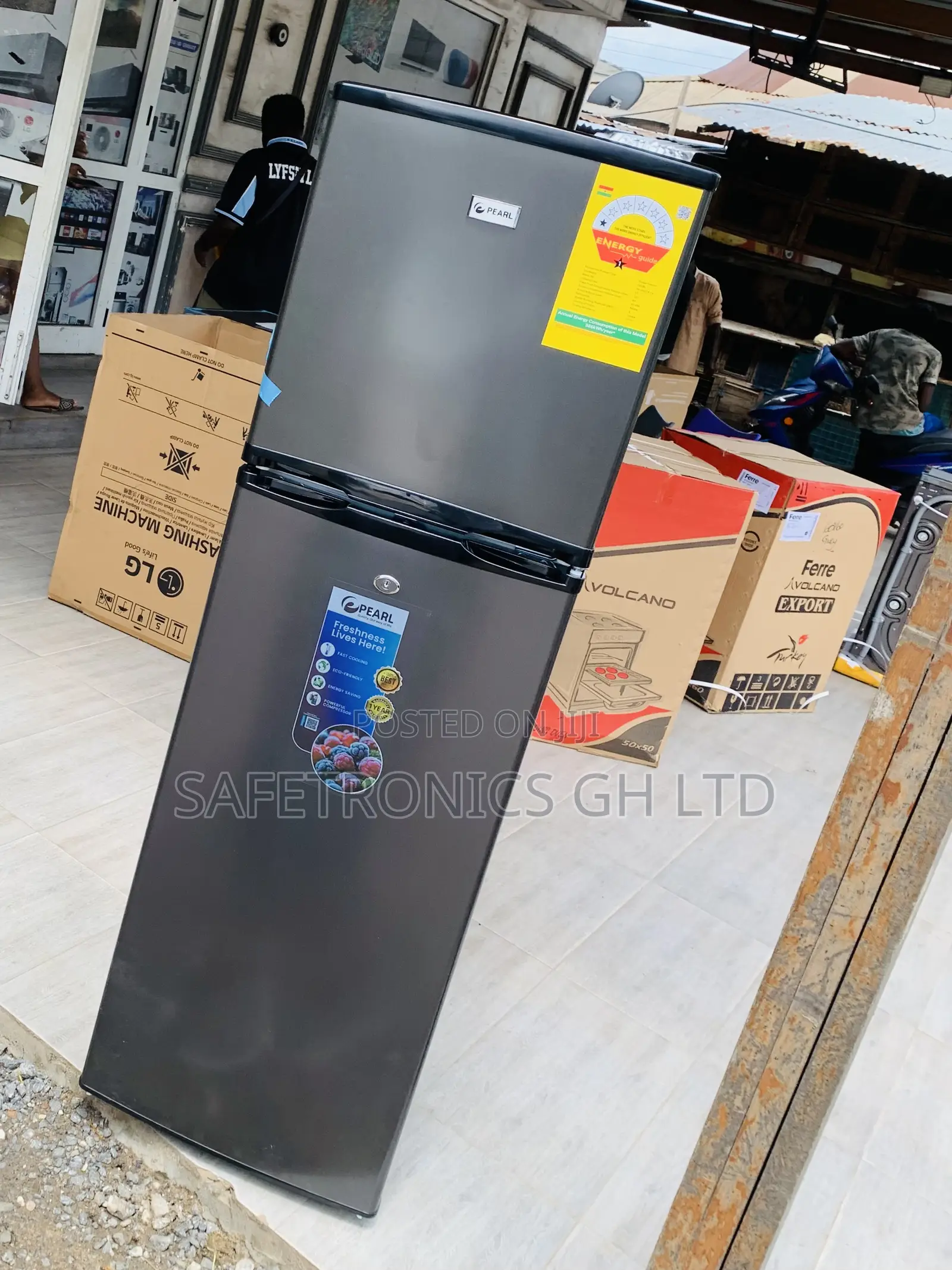 Fabulous Grey Pearl PF-262tix-1a 165-Liter Double-Door Refrigerator