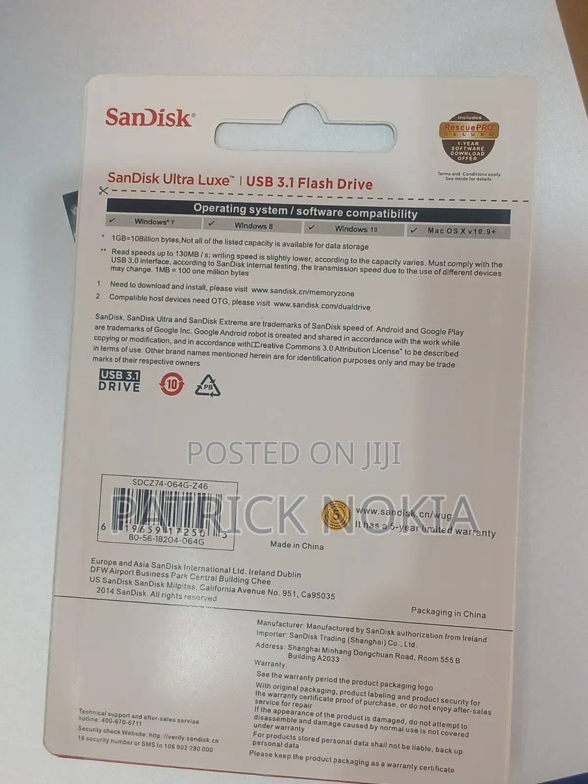 Sandisk Pendrive 64gb 32gb