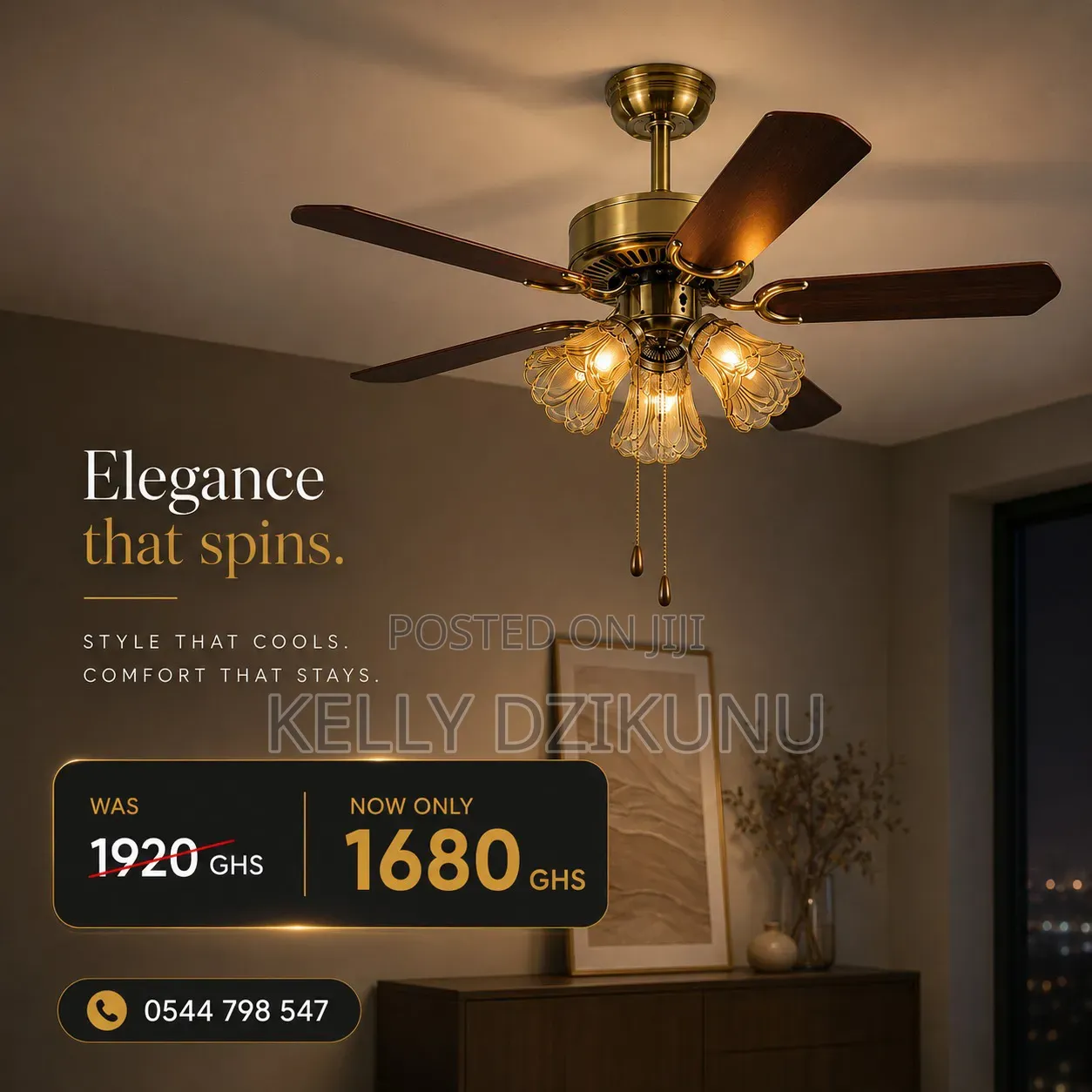 Summerwind 48 Inch 5 Blade Ceiling Fan With Remote