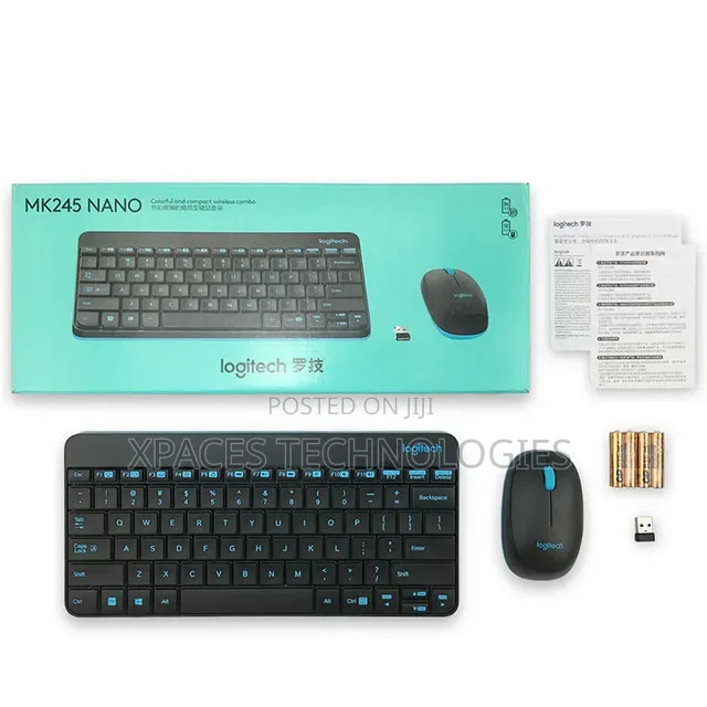 Logitech MK245 Nano Wireless Mini Keyboard and Mouse Set Home, Office