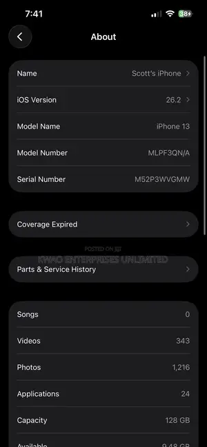 Apple iPhone 13 128 GB Black