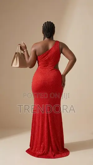Luxury Red Dress With Slit Available in Accra Ghana