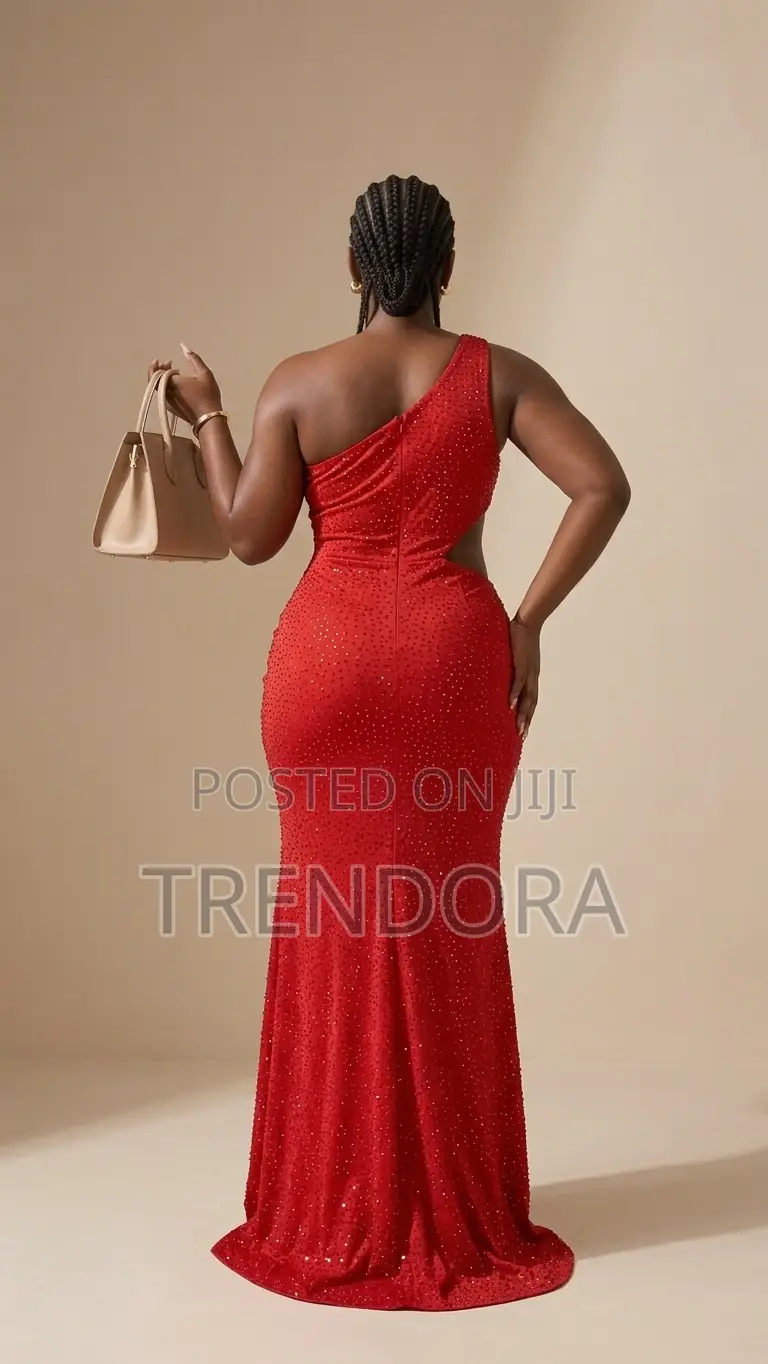 Luxury Red Dress With Slit Available in Accra Ghana