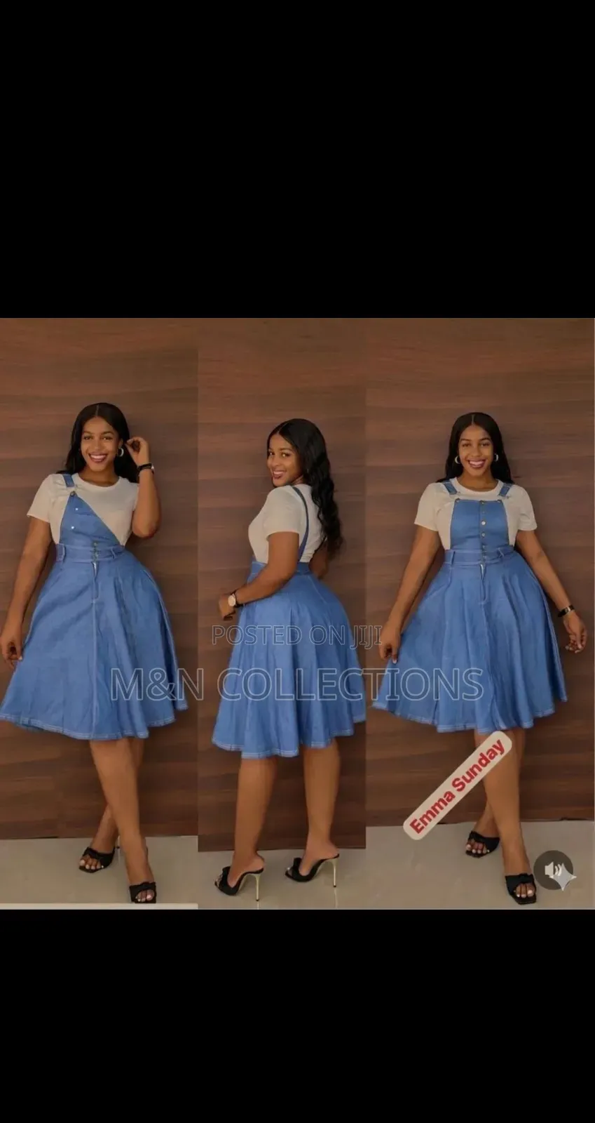 2 Piece Jeans Dress and T -Shirt