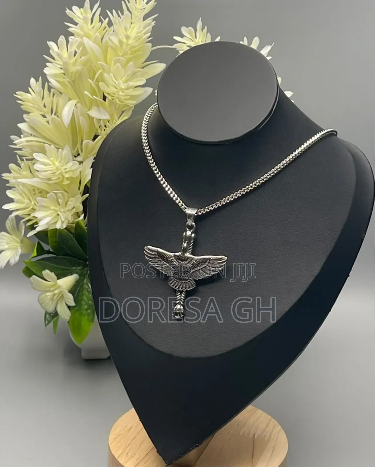 Men’S Silver Necklace With Pendant–Silver Chain for Men in Accra,Ghana