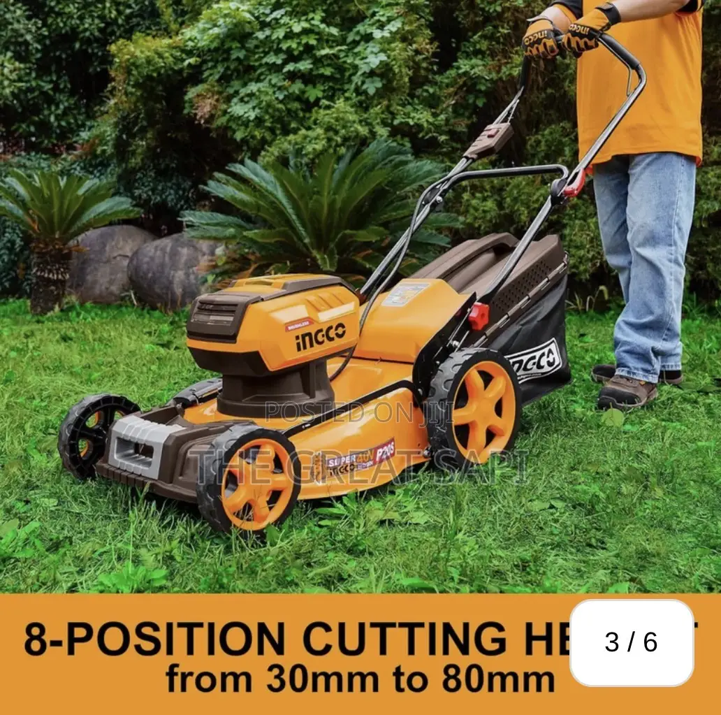 Ingco 18" 40V Cordless Lawn Mower With 5.0Ah Battery
