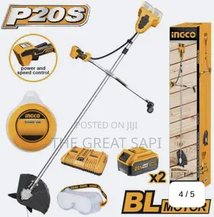 Ingco Cordless String Trimmer Bush Cutter With Safety Goggle