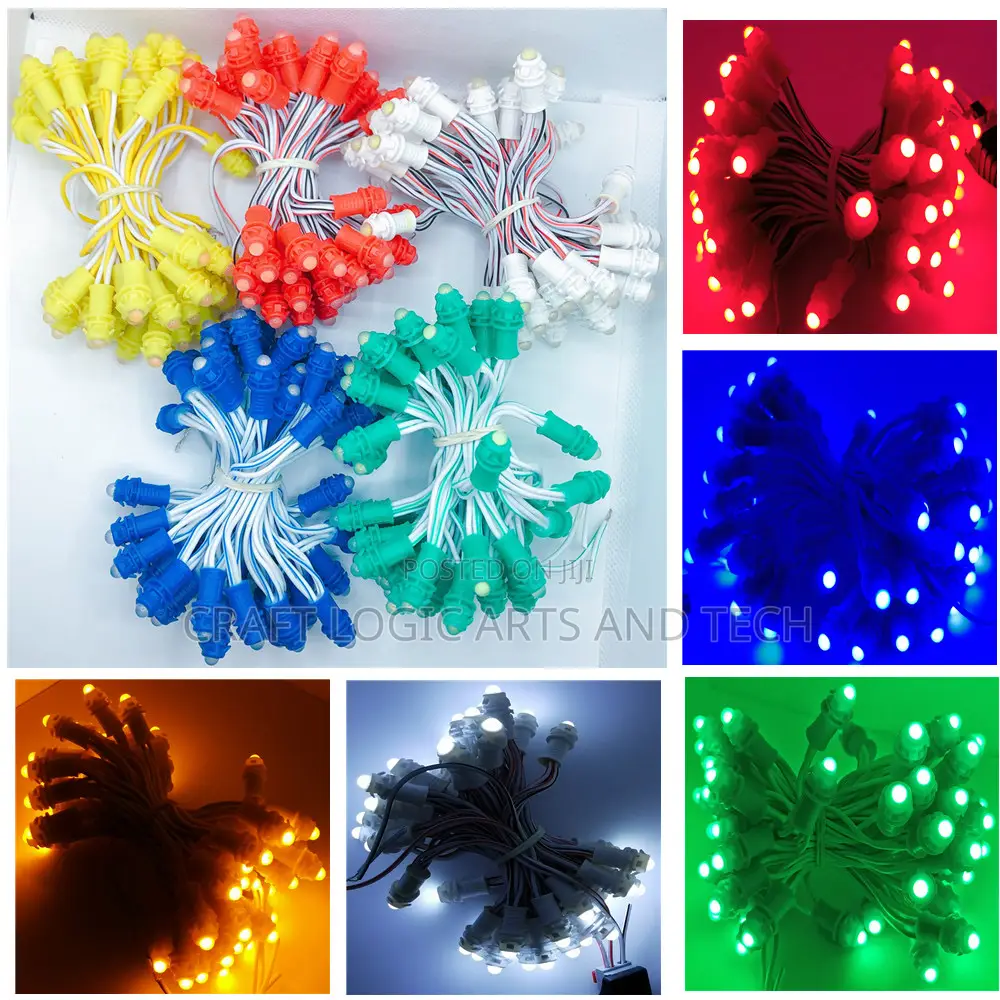 LED Pixel Light 12V Perforated Signage Pixel LED Rope 3D Acrylic Sign