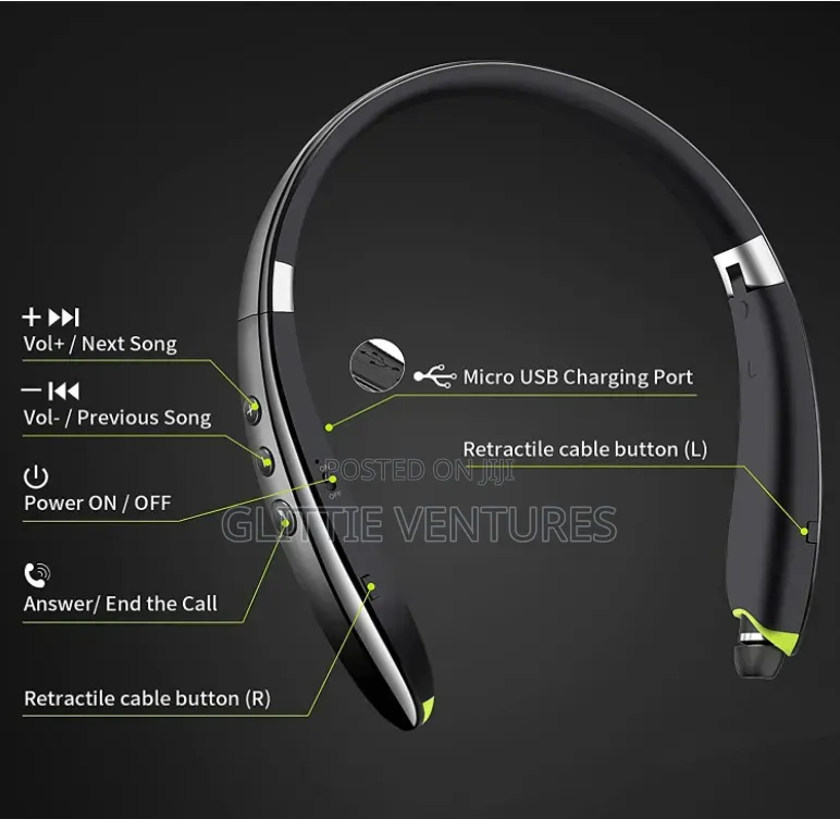 Retractable Bluetooth Headset
