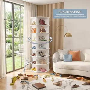 7 Tier Rotating Corner Display Shelf / Storage Organizer