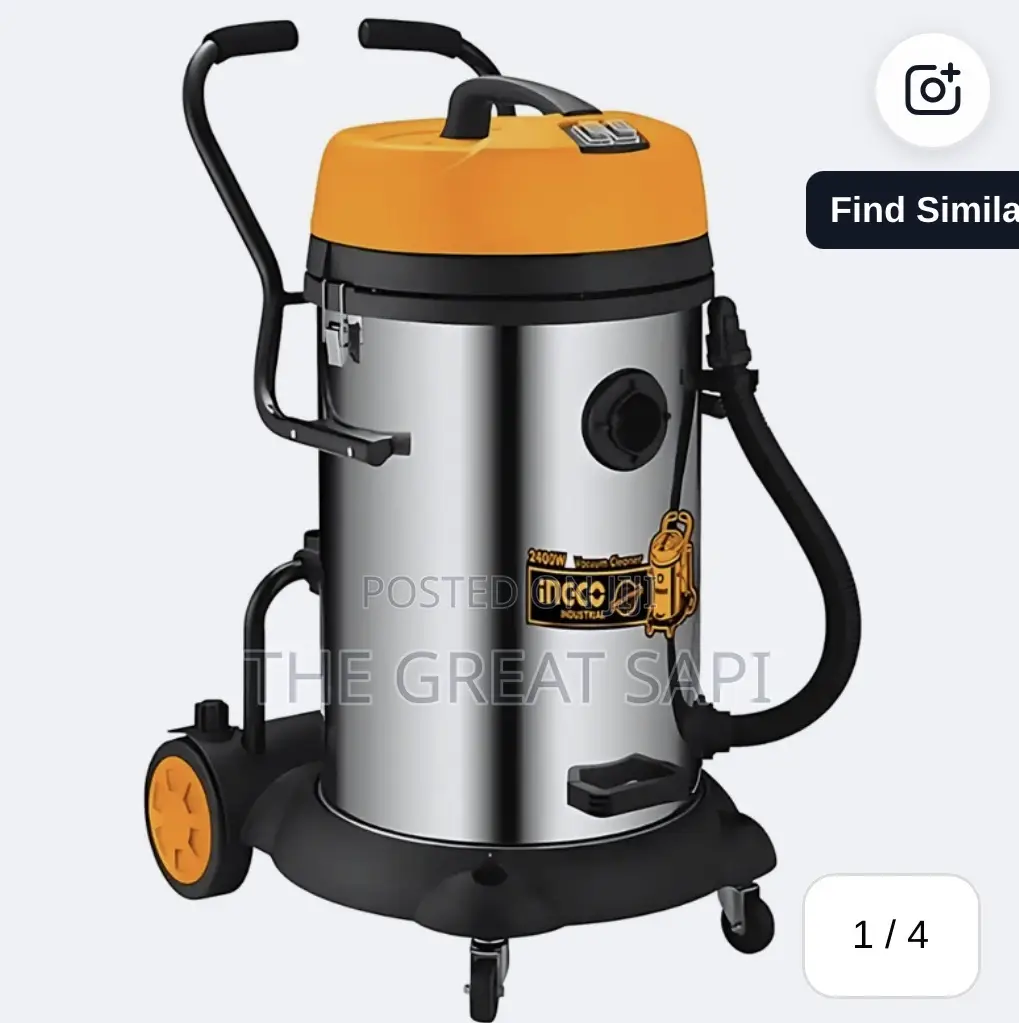 Ingco 75L Wet Dry Industrial Vacuum Cleaner 2400W
