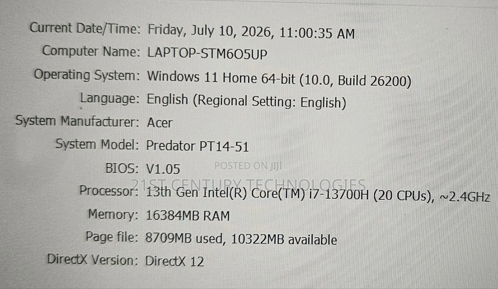 Laptop Acer Predator Triton 14 16GB Intel Core i7 SSD 1T