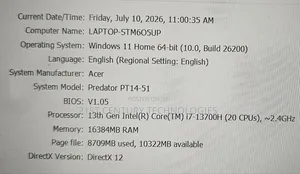 Laptop Acer Predator Triton 14 16GB Intel Core i7 SSD 1T