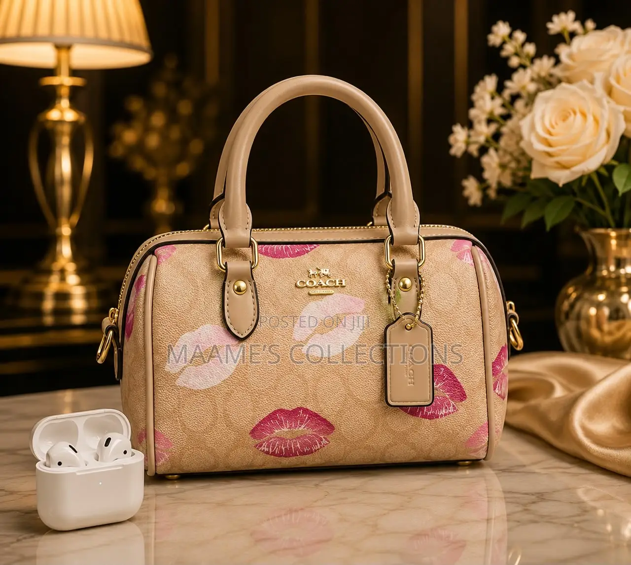 Coach Ladies Elegant Fashion HandBag With EarPod ( With EarPod)