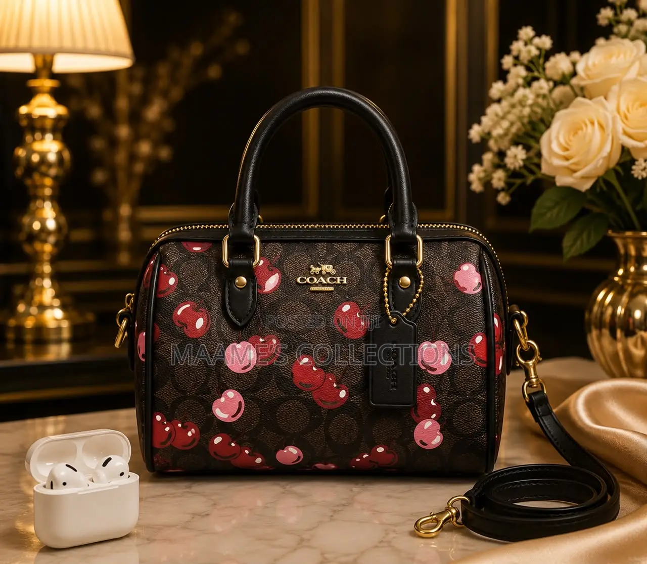 Coach Ladies Elegant Fashion HandBag With EarPod ( With EarPod)