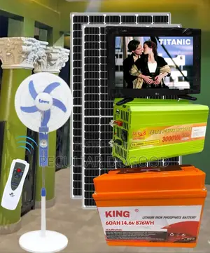 TV + Fan + 3kw Inveter Lithium Big Solar Panels