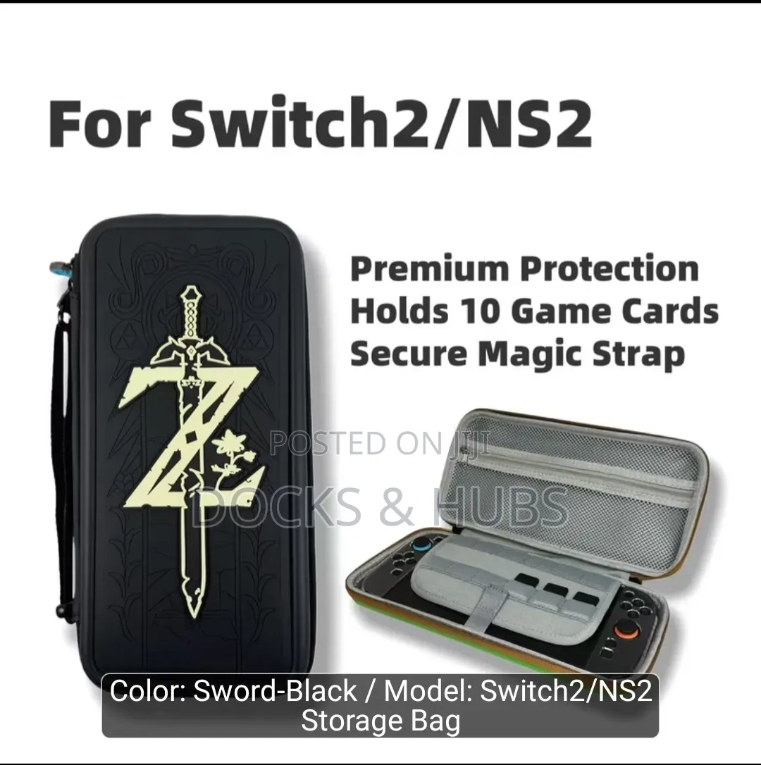 Zelda Embossed Storage Bag for Nintendo Switch 2