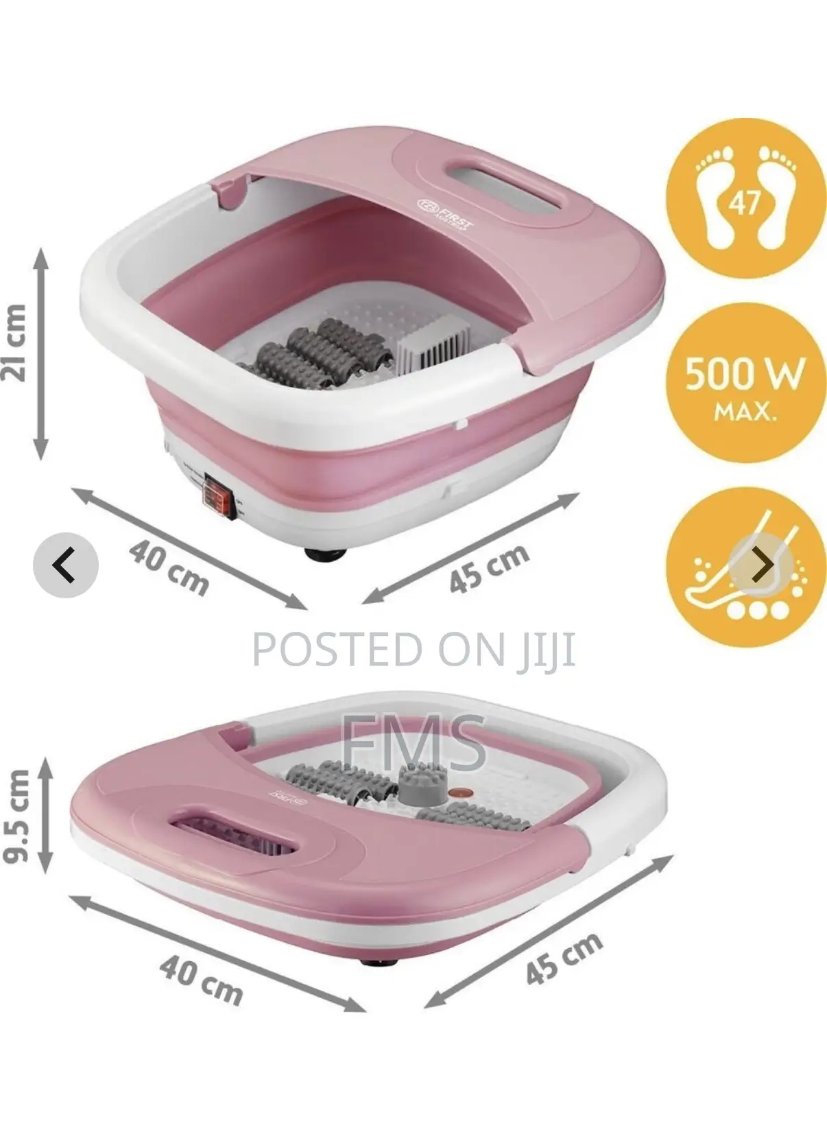 TZS First Austria Foldable Foot Spa Massager – 500W