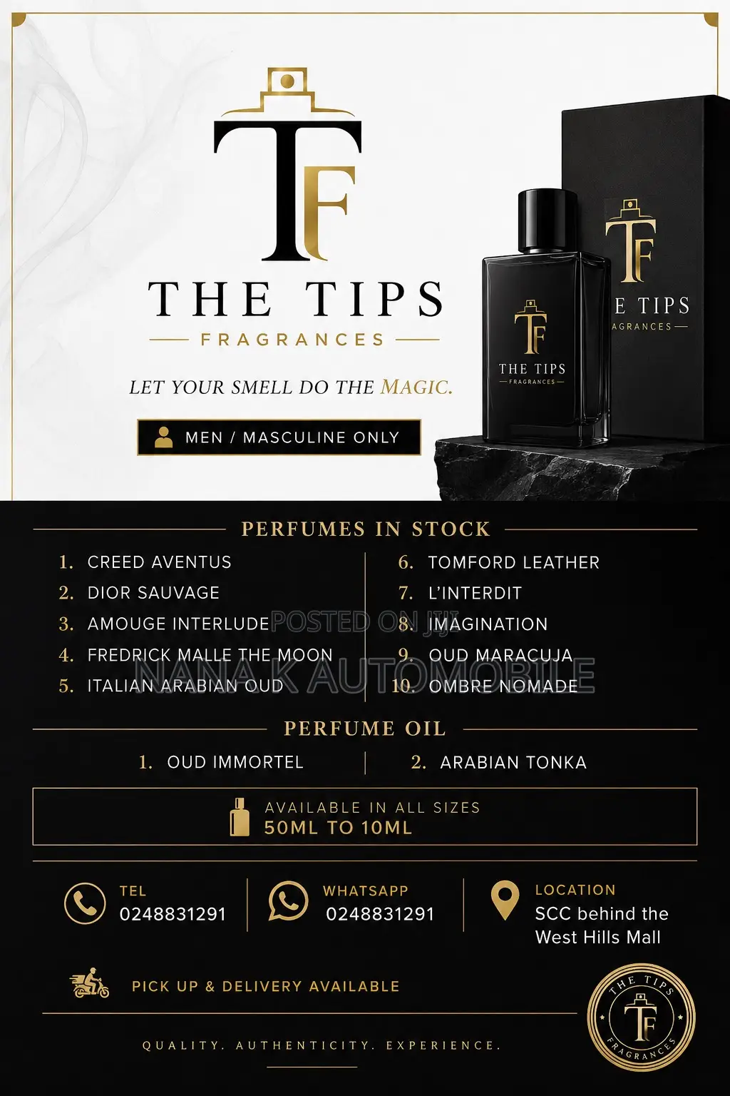 For All Brand of Perfumes, Am at Your Service