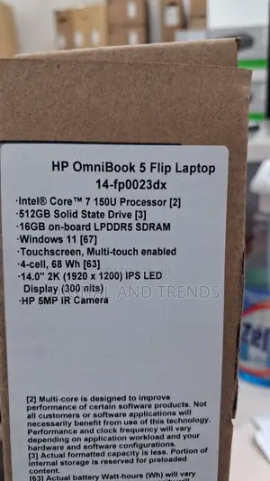 New HP OmniBook X Laptop 14-fe0097nr 16GB Intel Core i7 SSD 512GB
