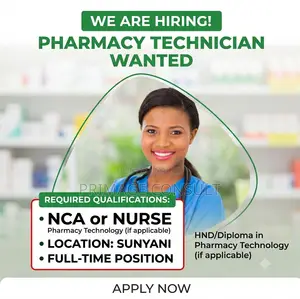 Pharmacy Technician Wanted in Sunyani