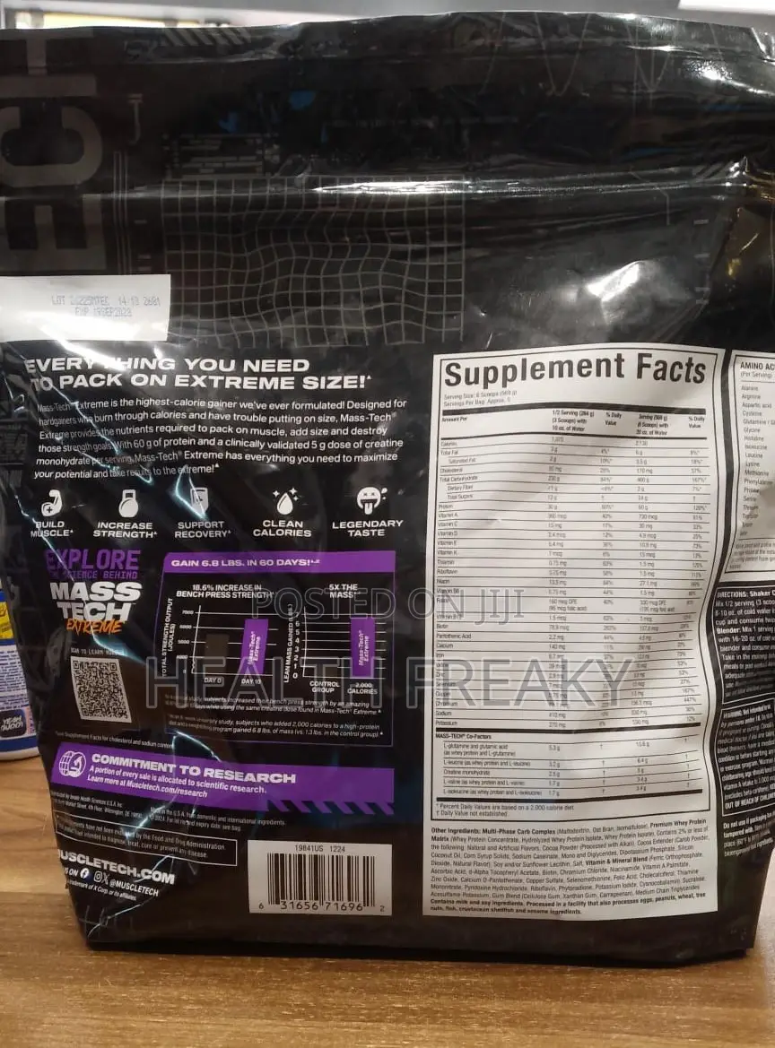 Masstech Extreme 2000 Mass Gainer Muscle Builder Weight Gainer Bulk Up