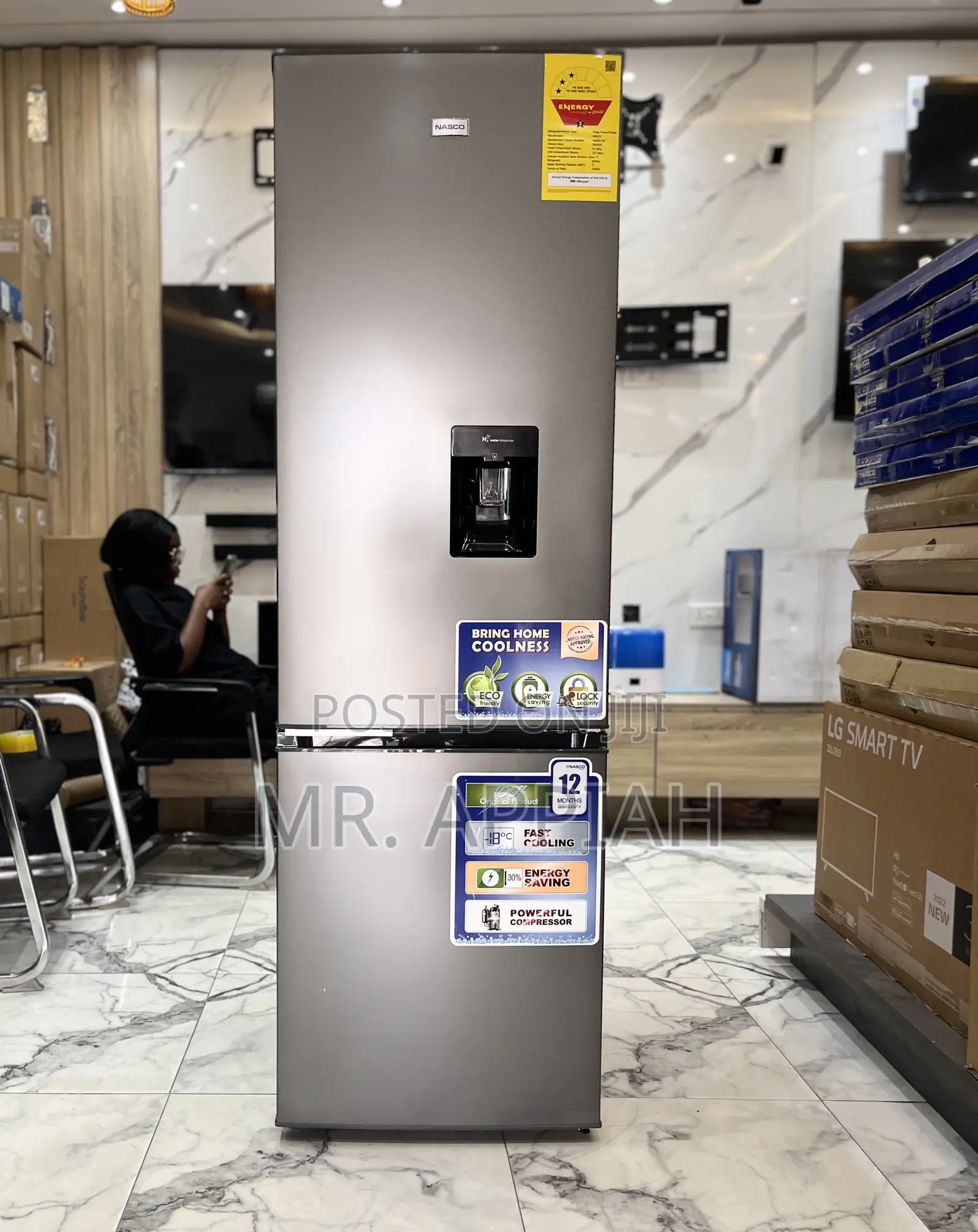 Lovely Design Nasco 260Liters Bottom Mount Freezer Fridge(Nasd2-36fl)