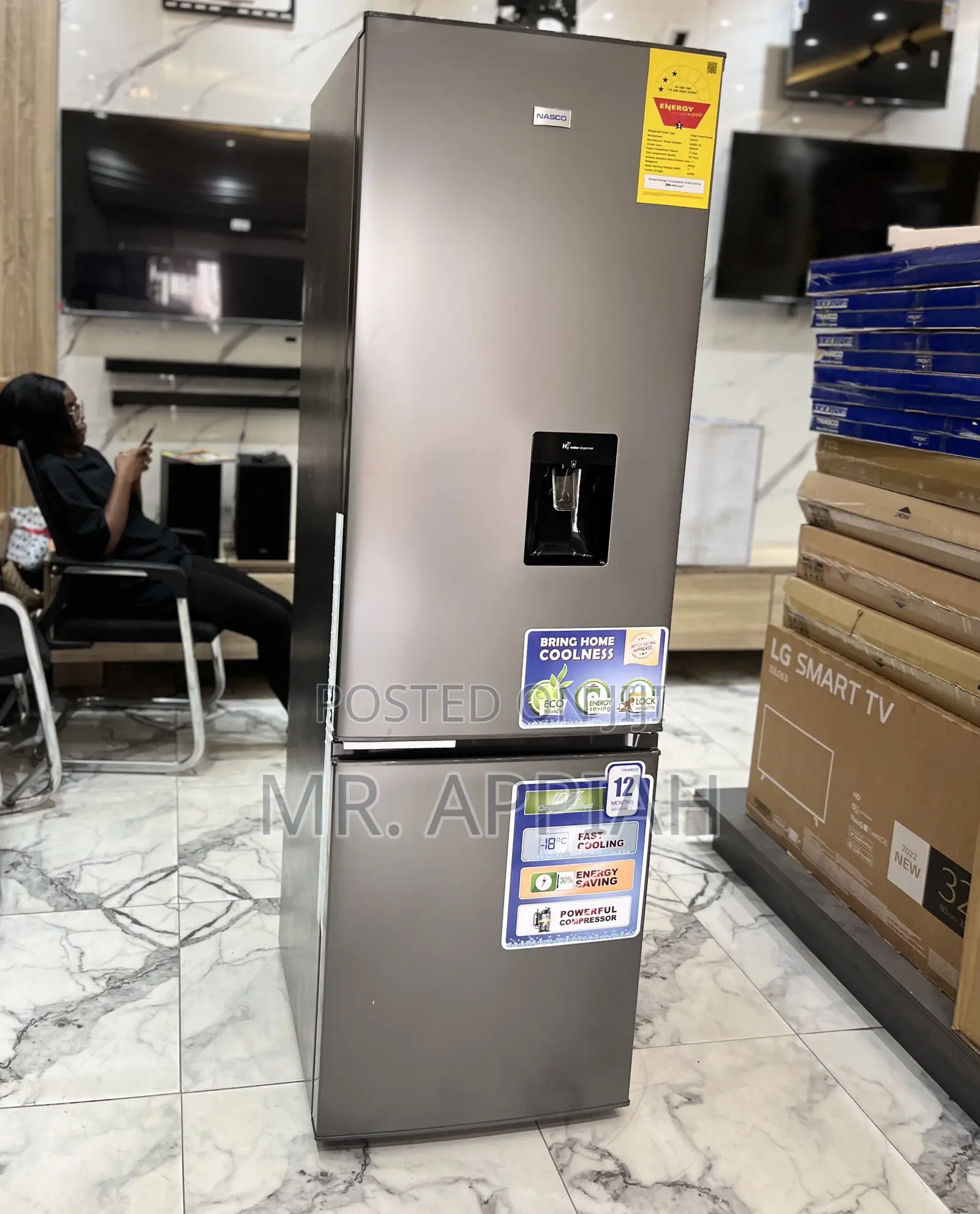 Lovely Design Nasco 260Liters Bottom Mount Freezer Fridge(Nasd2-36fl)