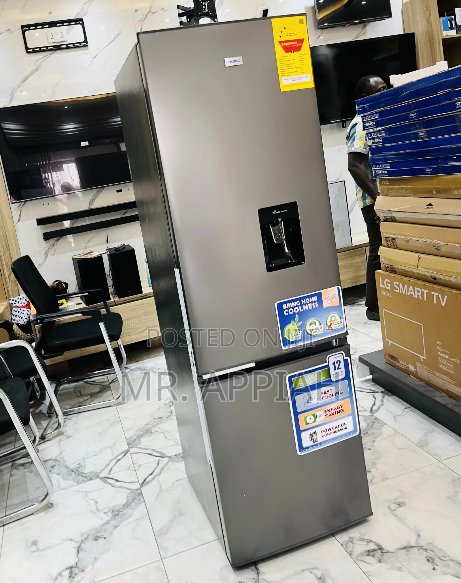 Order Nasco 260Liters Bottom Mount Freezer Fridge(Nasd2-36fl)Gray.